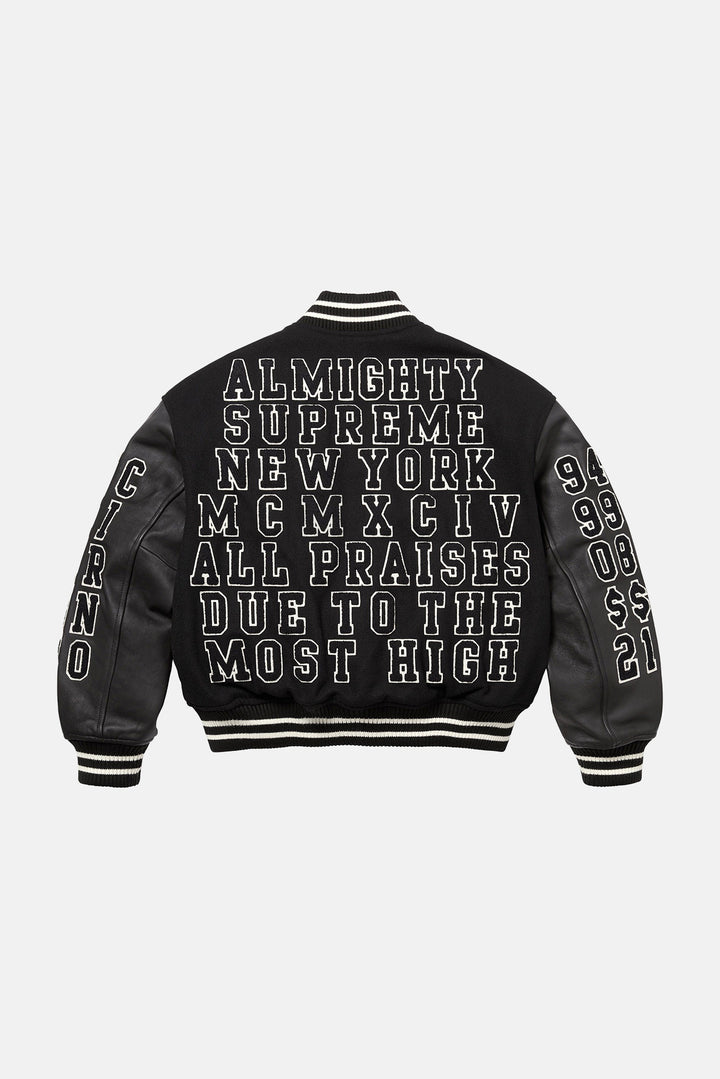 Praises Varsity Jacket Black