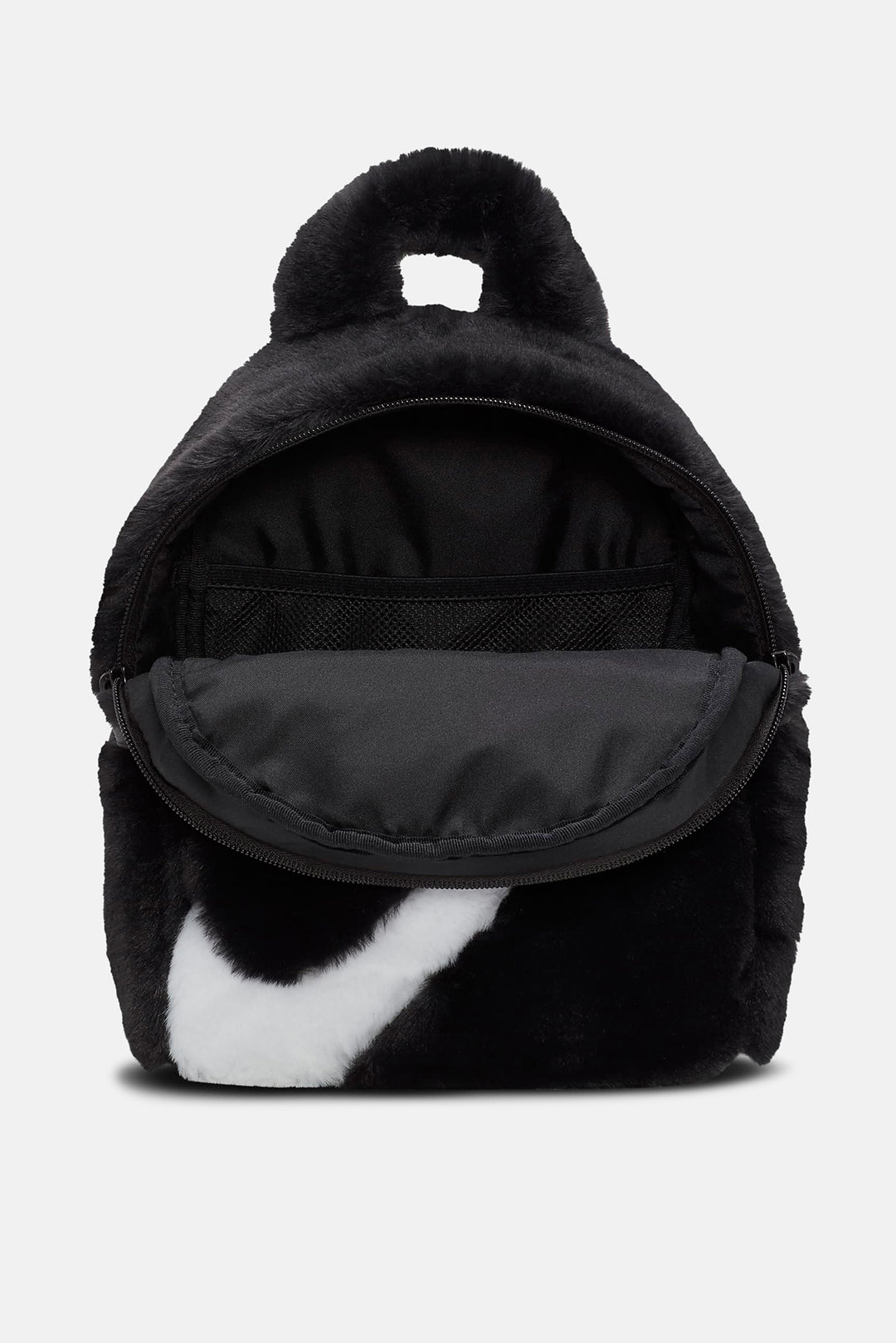 furry mini backpack Faux Fur Mini Backpack Black