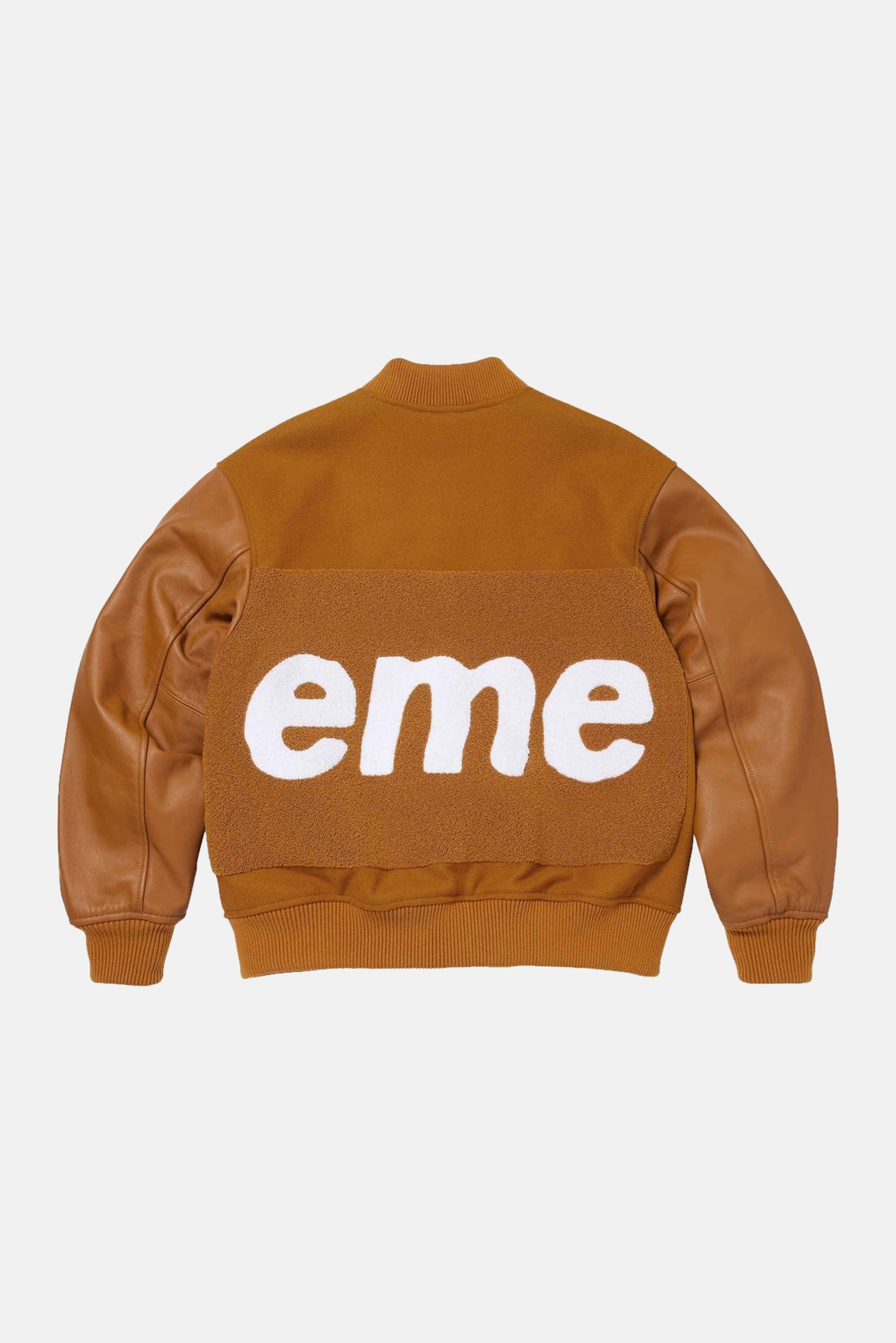 Big Logo Chenille Varsity Jacket Mustard – blueandcream