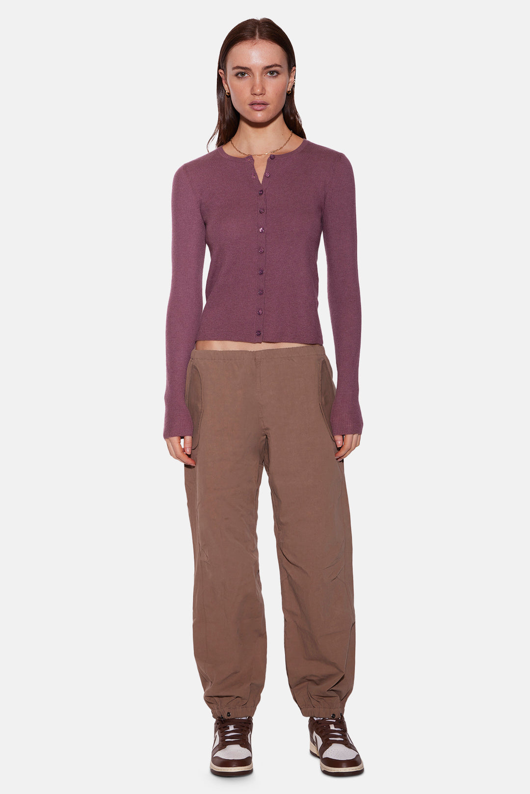 Sylvia Cardigan Mauve