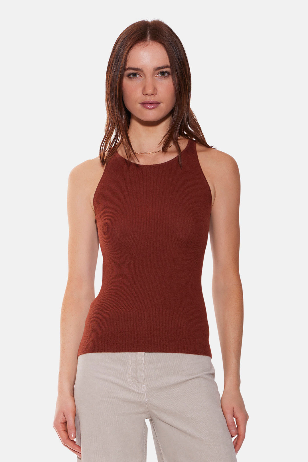 Tessa Cashmere Tank Driftwood