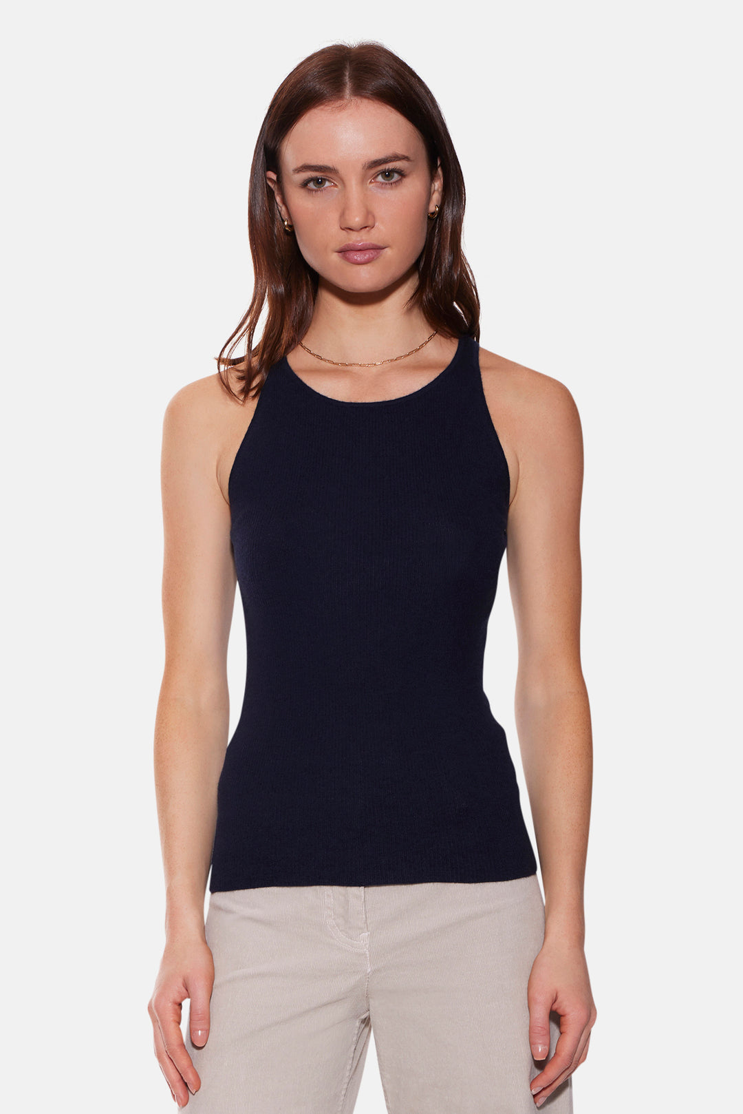 Tessa Cashmere Tank Navy