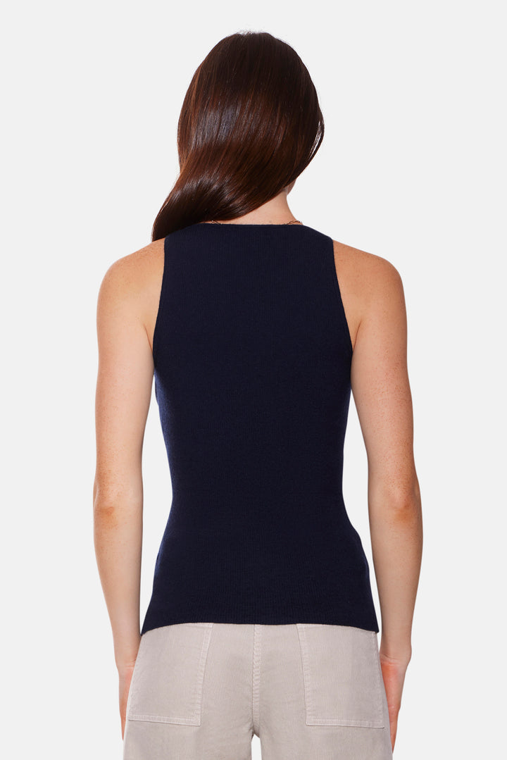 Tessa Cashmere Tank Navy