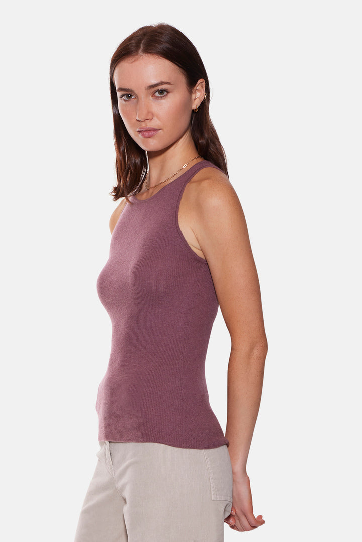 Tessa Cashmere Tank Wine