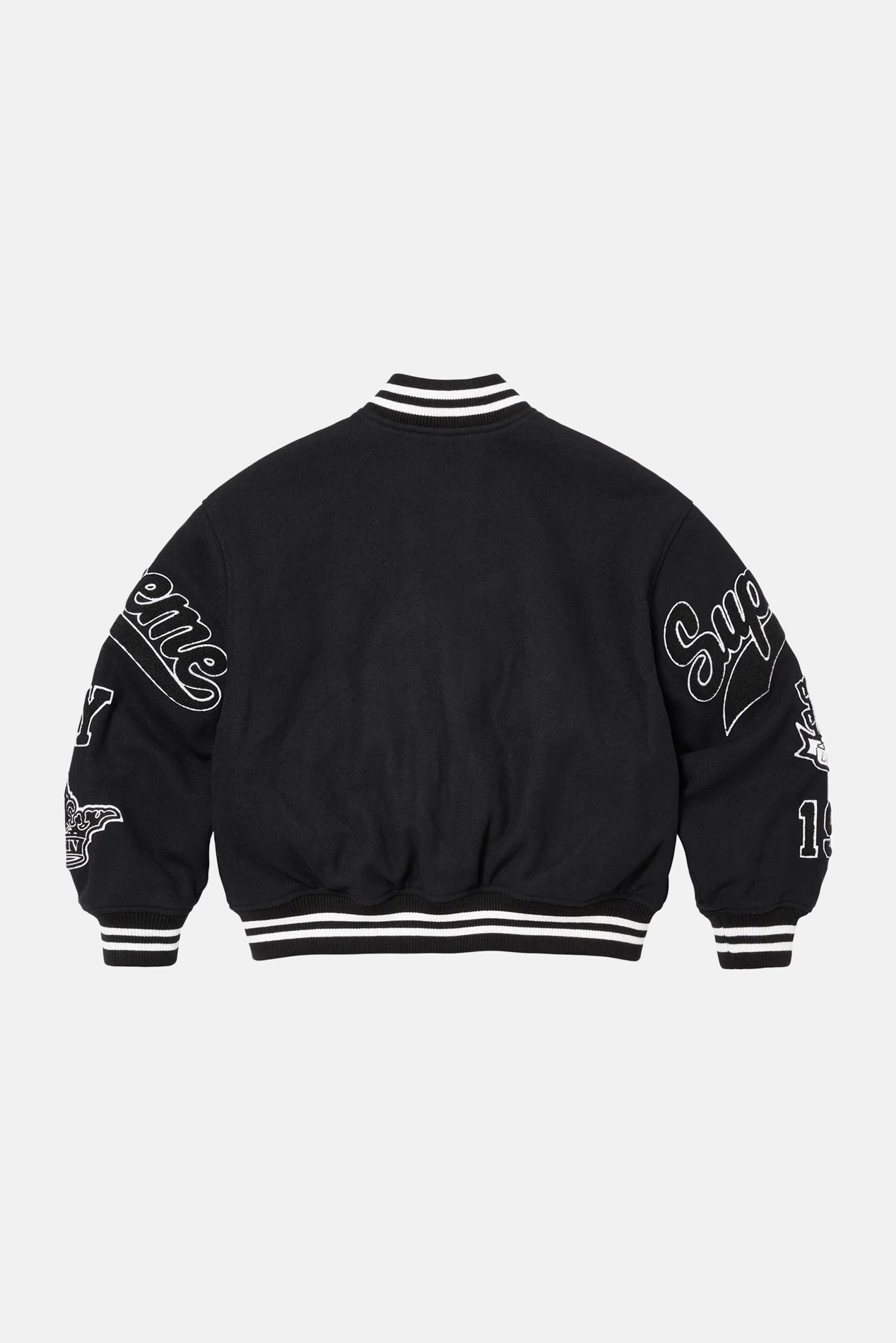 Veritas Varsity Jacket Black – blueandcream