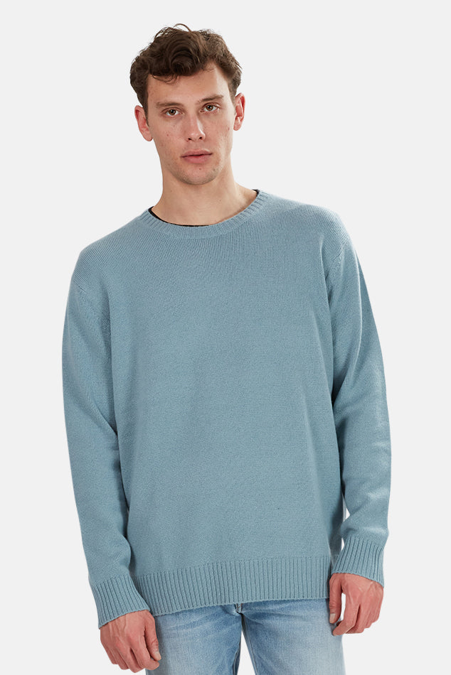 Oversized Cashmere Sweater Aqua - blueandcream
