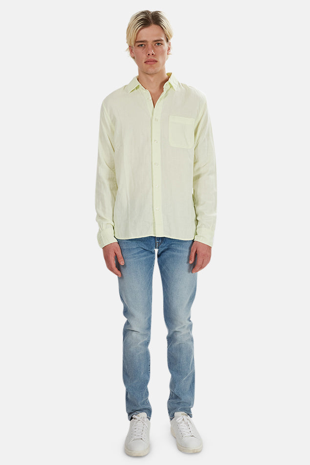 The Ripper Organic Cotton Shirt Lemon Yellow - blueandcream