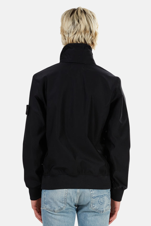 Ghost Piece Nylon 3/4 Zip Pullover Black - blueandcream