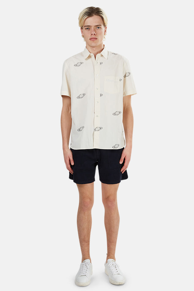 Alegre Printed Shirt Saturn - blueandcream