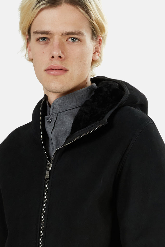 Giorgio Brato Shearling Fur Hoodie Jacket – blueandcream