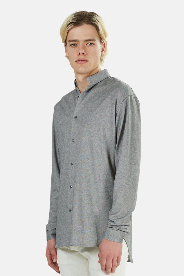 Dior Pique Button Down Charcoal - blueandcream