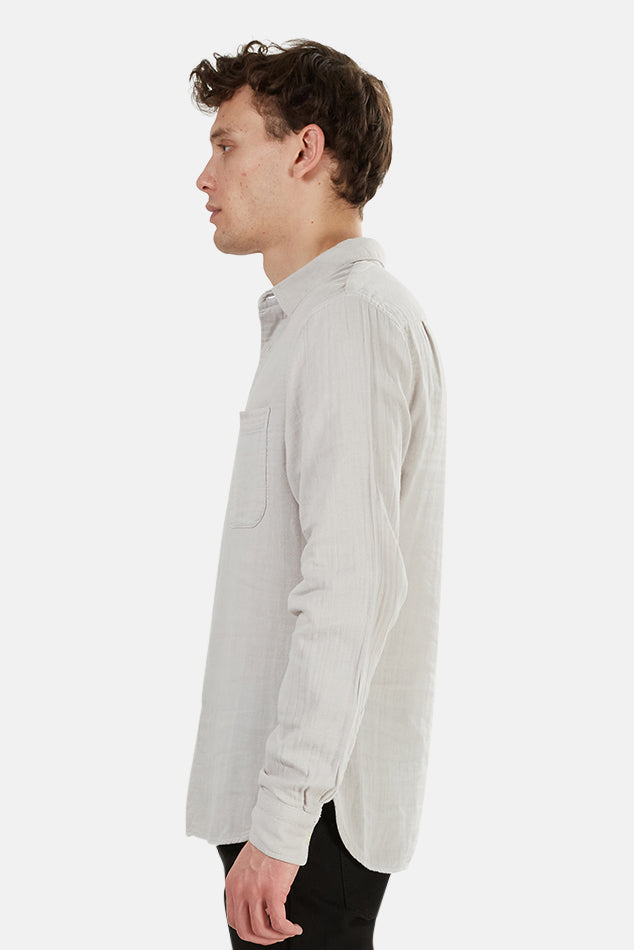 The Ripper Organic Cotton Shirt Light Grey - blueandcream