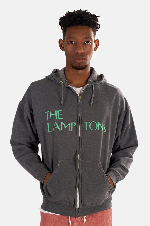 Lamptons Hoodie Grey/Teal - blueandcream