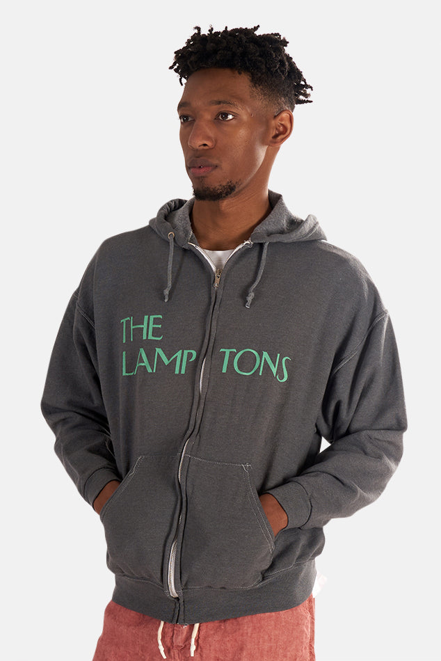 Lamptons Hoodie Grey/Teal - blueandcream