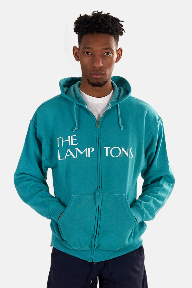 Lamptons Hoodie Teal/White - blueandcream
