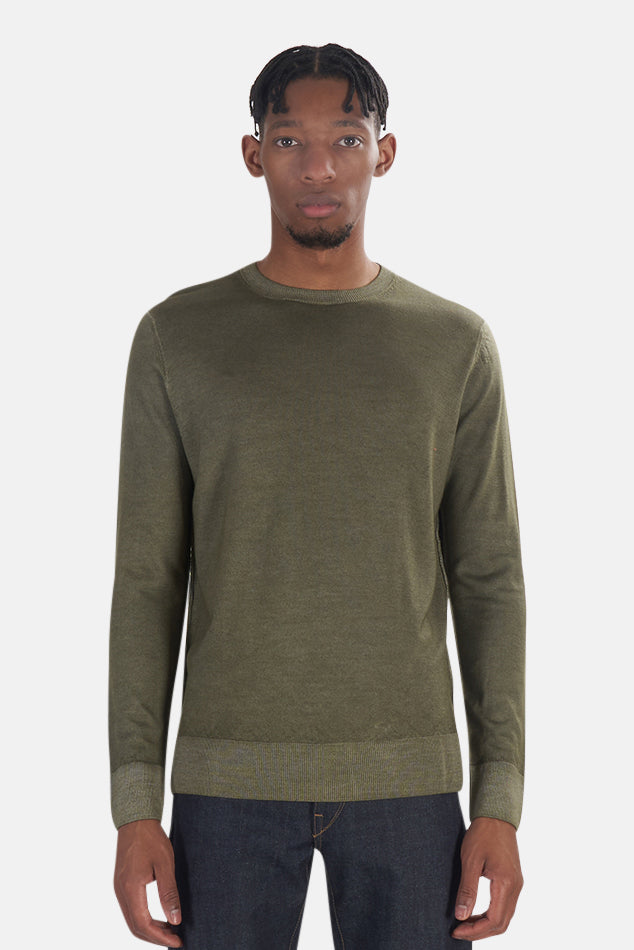 Wool Cashmere Sweater Army Green - blueandcream