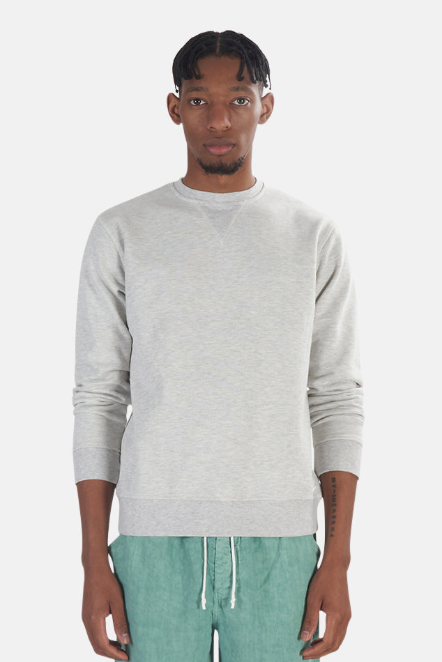 Stone Wash Crewneck Sweater White - blueandcream