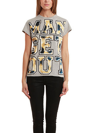 Grey Etre Ceclle Man Get Out Tee - blueandcream