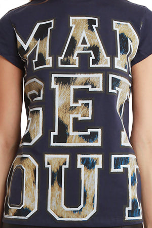 Navy Etre Ceclle Man Get Out Tee - blueandcream