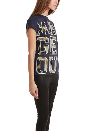 Navy Etre Ceclle Man Get Out Tee - blueandcream