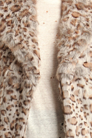 Cut 25 Rabbit Fur Vest in Cheetah - blueandcream