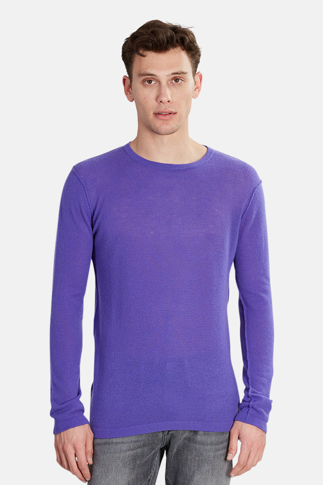 Lightweight Cashmere Sweater Purple - blueandcream