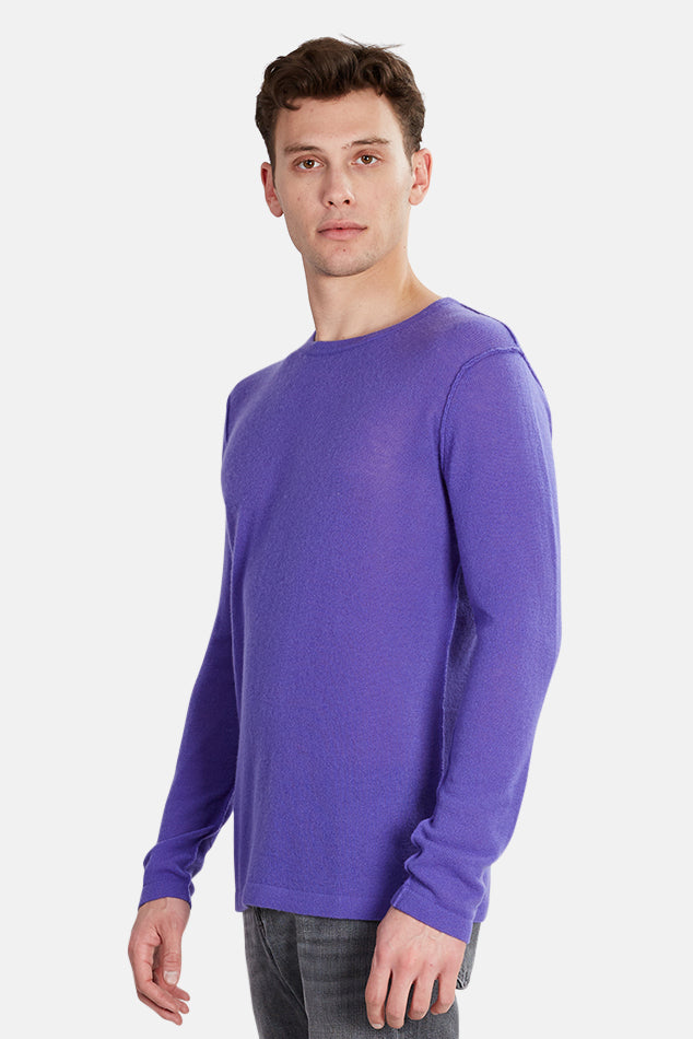 Lightweight Cashmere Sweater Purple - blueandcream