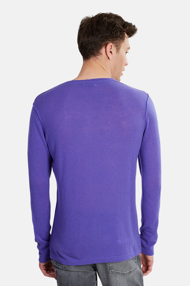 Lightweight Cashmere Sweater Purple - blueandcream