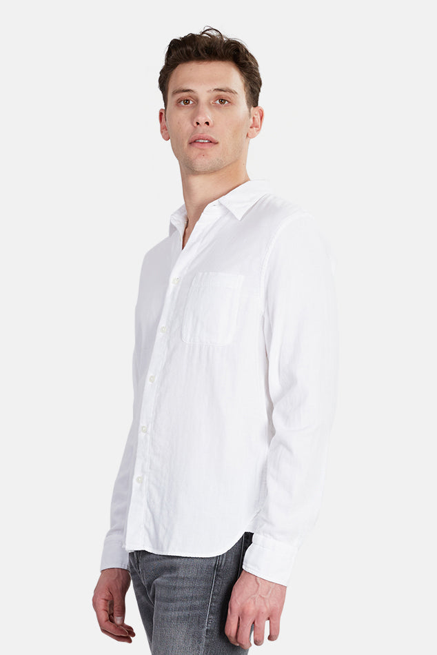 The Ripper Organic Cotton Shirt White - blueandcream