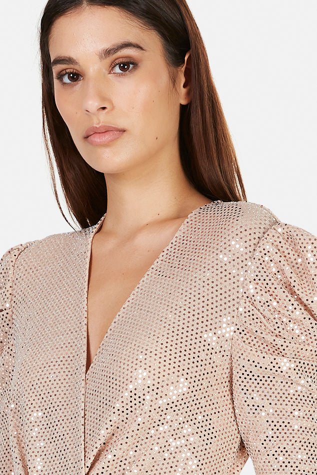 NWT selling IRO Lou Lou Dress In Blush Pink Sequins Size M (38) Women