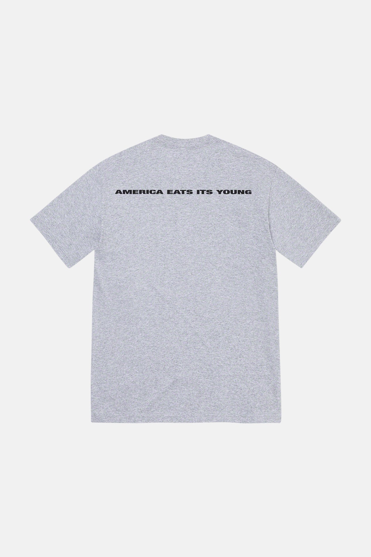 America Eats Its Young Tee Heather Grey – blueandcream
