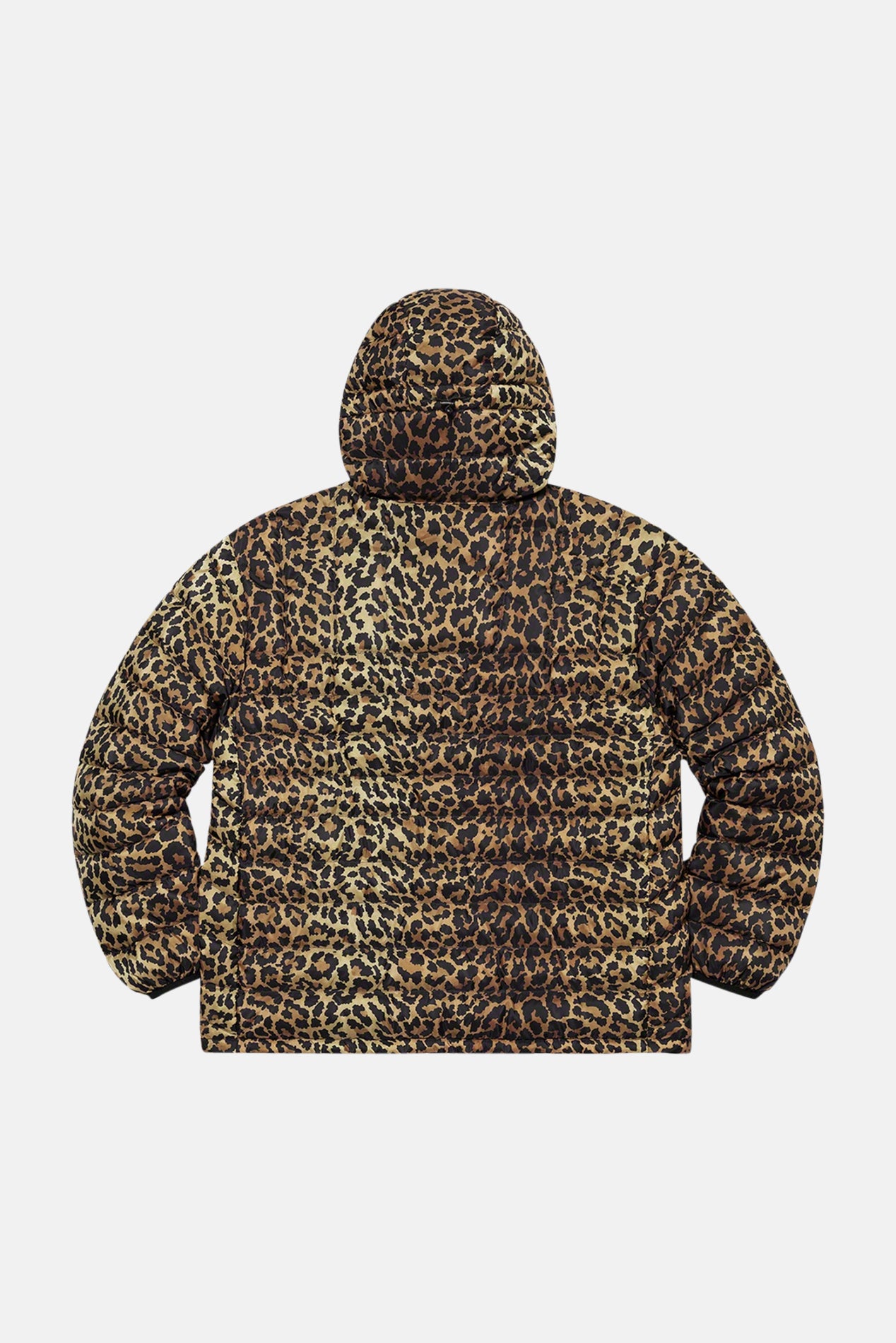 Supreme Micro Down Half Zip Hooded Pull Leopard