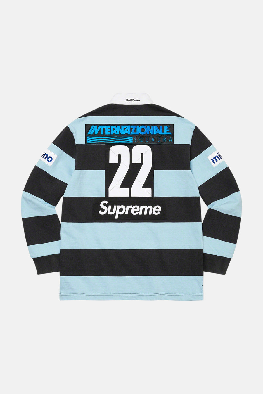 Stripe Rugby Shirt Black