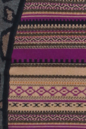Cut 25 Jacquard knit Skirt in Orchard - blueandcream