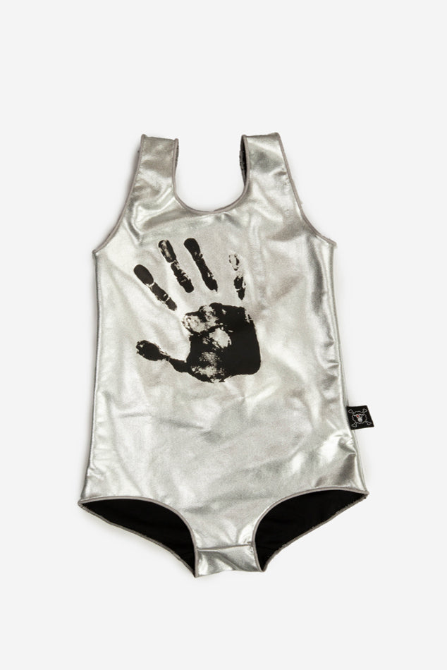 Nununu Hand Print Swimsuit - blueandcream