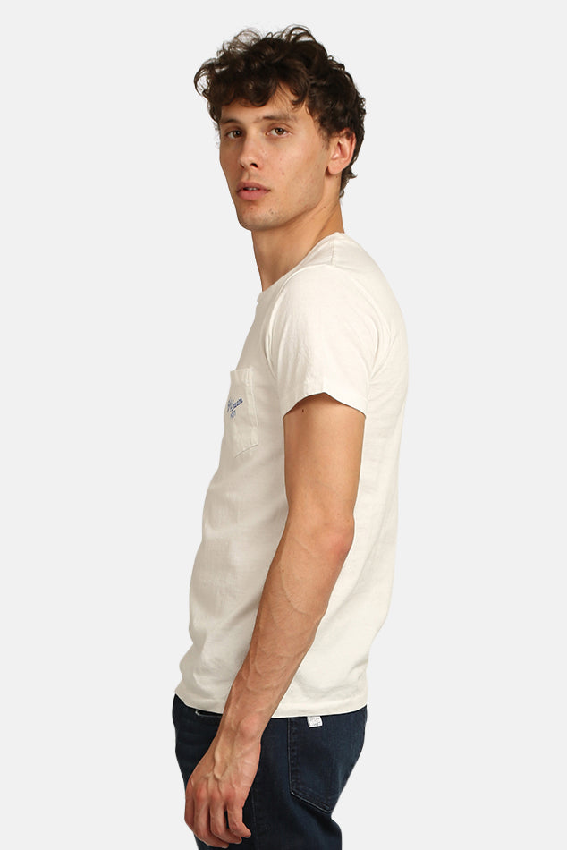 x Velva Sheen 11937 Pocket Tee White - blueandcream