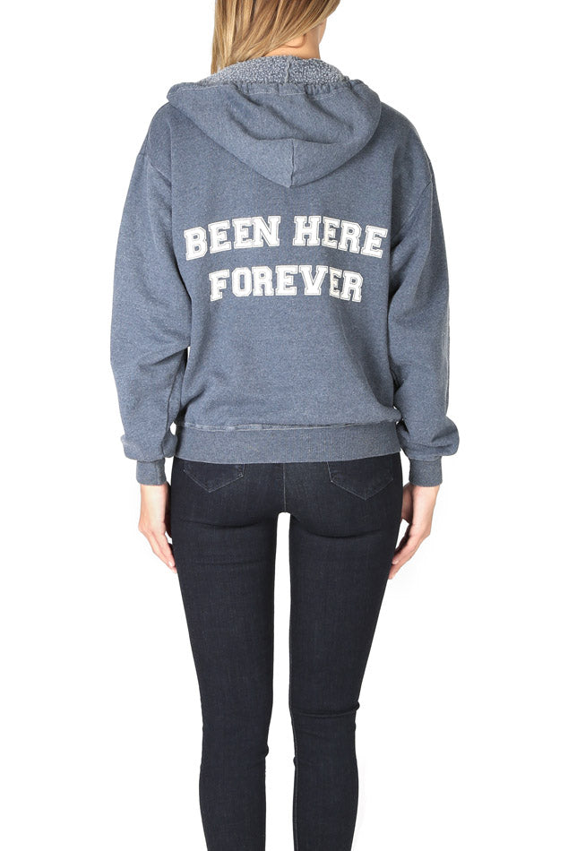 Been Here Forever Hoodie Navy - blueandcream