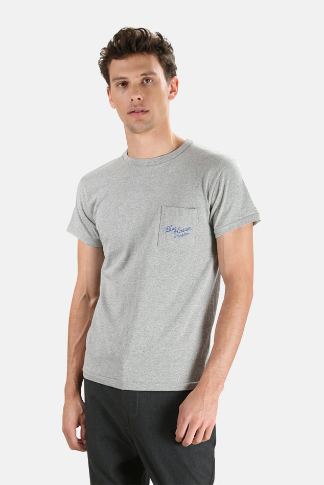 x Velva Sheen Hamptons Pocket Tee Grey - blueandcream