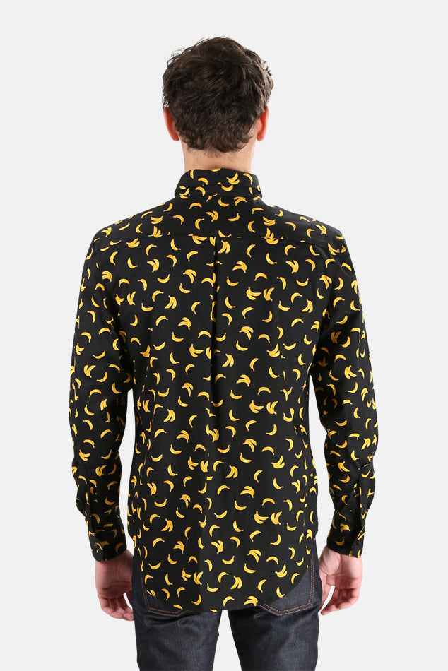 Banana Print Naked & Famous Easy Shirt - blueandcream