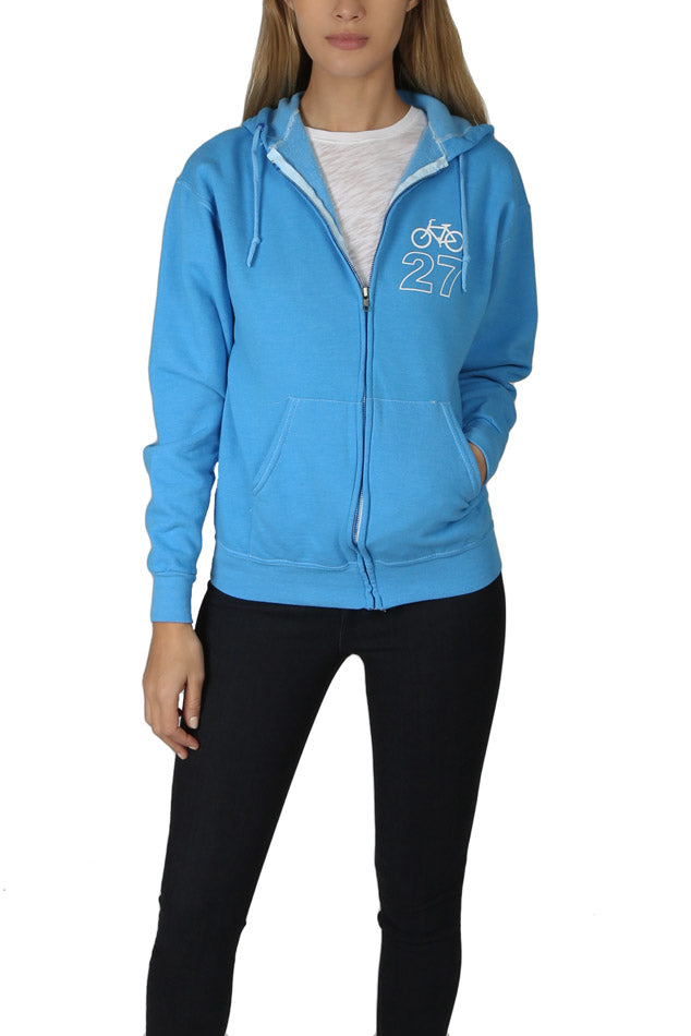 Bicycle 27 Hoodie Sky Blue - blueandcream