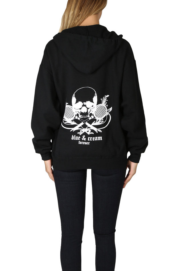 Skull Hoodie Black - blueandcream