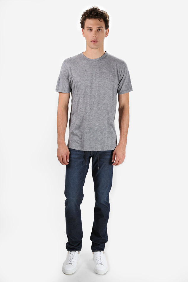 66 Short Sleeve Tee Charcoal Melange - blueandcream