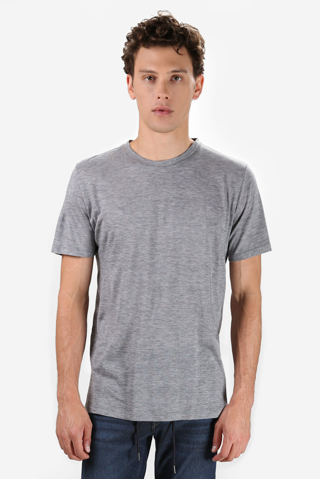 66 Short Sleeve Tee Charcoal Melange - blueandcream