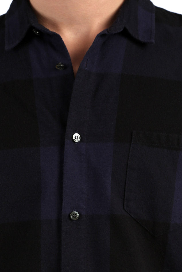 Robert Geller Dyed Plaid Shirt - blueandcream