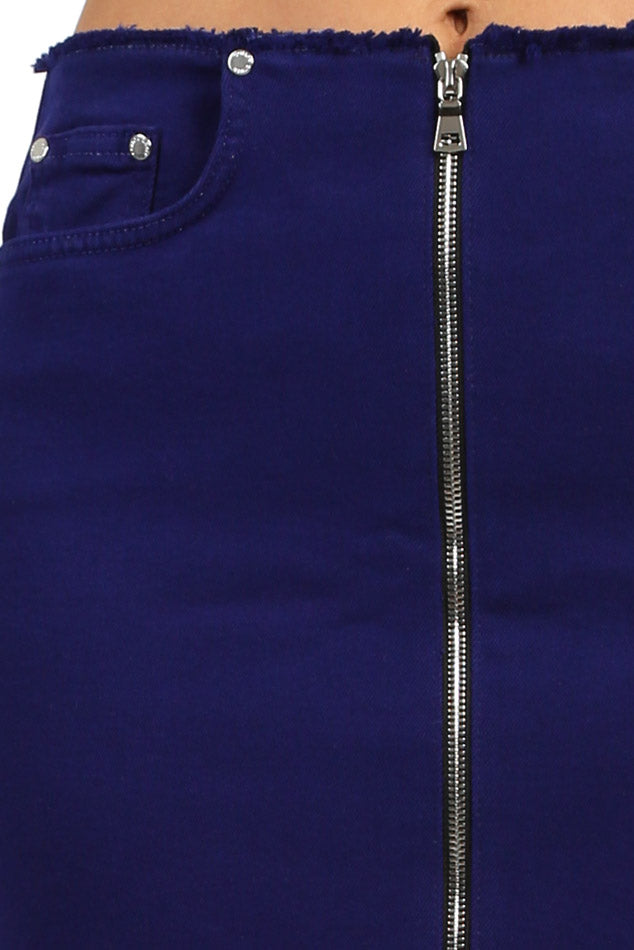 Mini Zip Skirt Dark Purple - blueandcream