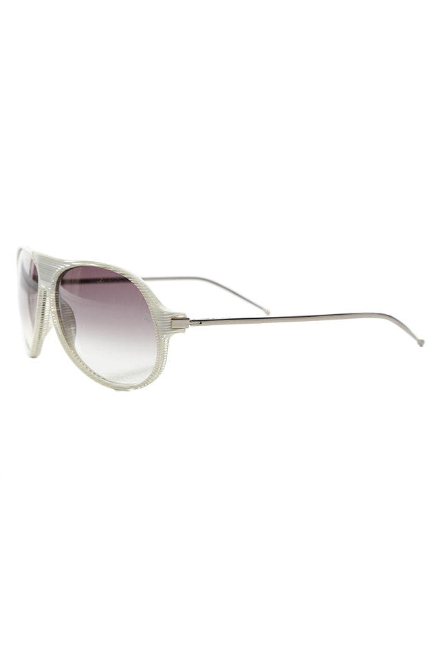 Raf Simons Glacier Stripe Aviator Sunglasses - blueandcream