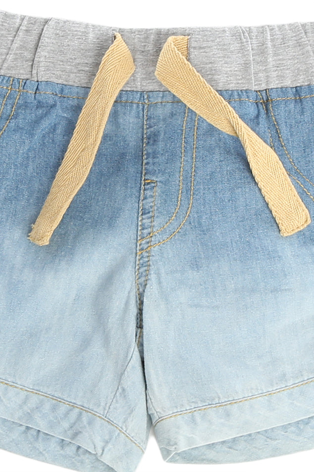 Tootsa MacGinty Washed Out Denim Short - blueandcream