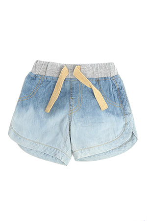 Tootsa MacGinty Washed Out Denim Short - blueandcream