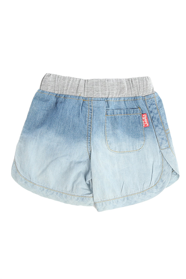 Tootsa MacGinty Washed Out Denim Short - blueandcream