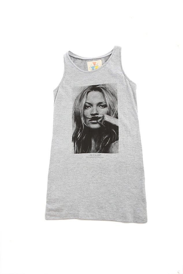 Little Eleven Paris Grey Kate Moss Tank Dress, 14 Little Eleven Paris Grey Kate Moss Tank Dress, 14